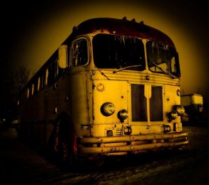 1950s Greyhound Bus - Brock Enterprises, High Level, Alberta 2