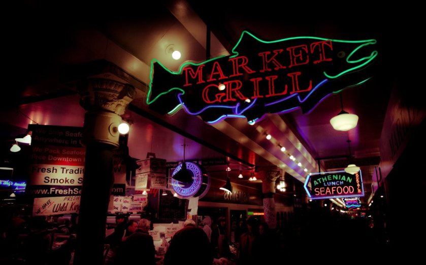 Pike Place Market - Neon Signs, Seattle, Washington