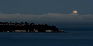 Moonrise over Elliot Bay 4 - Seattle, Washington