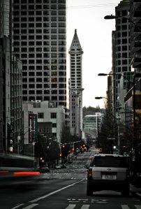 Early Morning City Street - Seattle, Washington