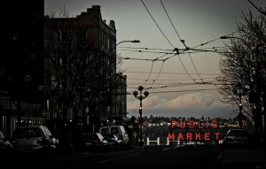 Early morning towards Pike Market Place - Seattle, Washington