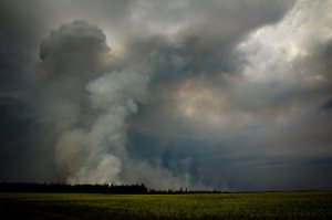 5 Wilson Prairie Fire (from the South) - La Crete, Alberta
