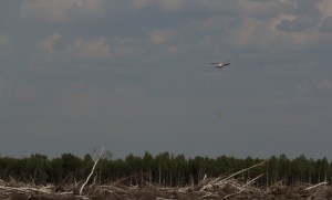 Water Slinging 1 - Wilson Prairie Fire, La Crete, Alberta