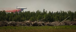Air Tanker Water Bombing 2 - Wilson Prairie Fire, La Crete, Alberta