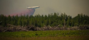 Air Tanker Water Bombing 5 - Wilson Prairie Fire, La Crete, Alberta