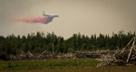 Air Tanker Water Bombing 16 - Wilson Prairie Fire, La Crete, Alberta