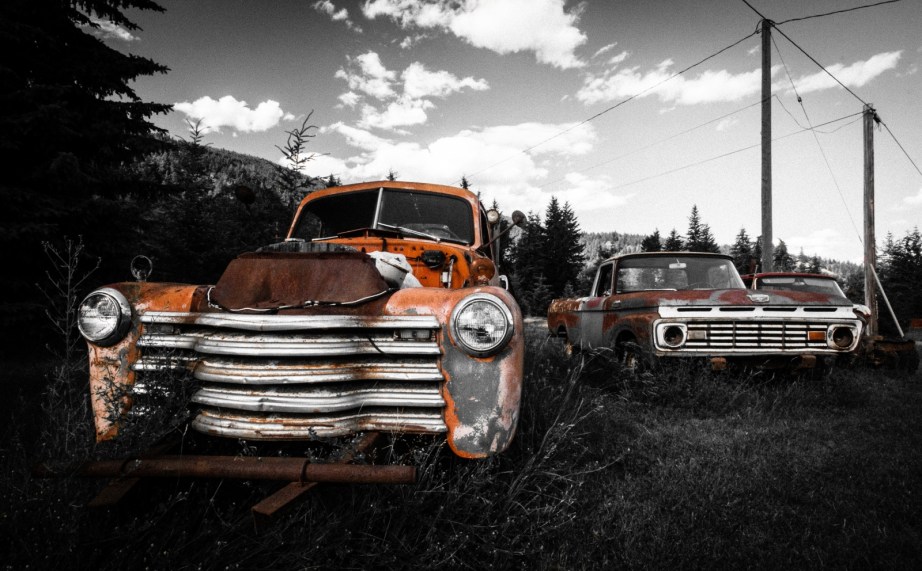 Paired FOMOCO Trucks - Vavenby, British Columbia
