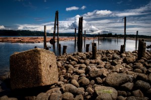 Log Boom - Close to Courtenay, British Columbia