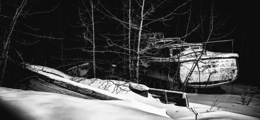 Boats in Woods - Hay River 2