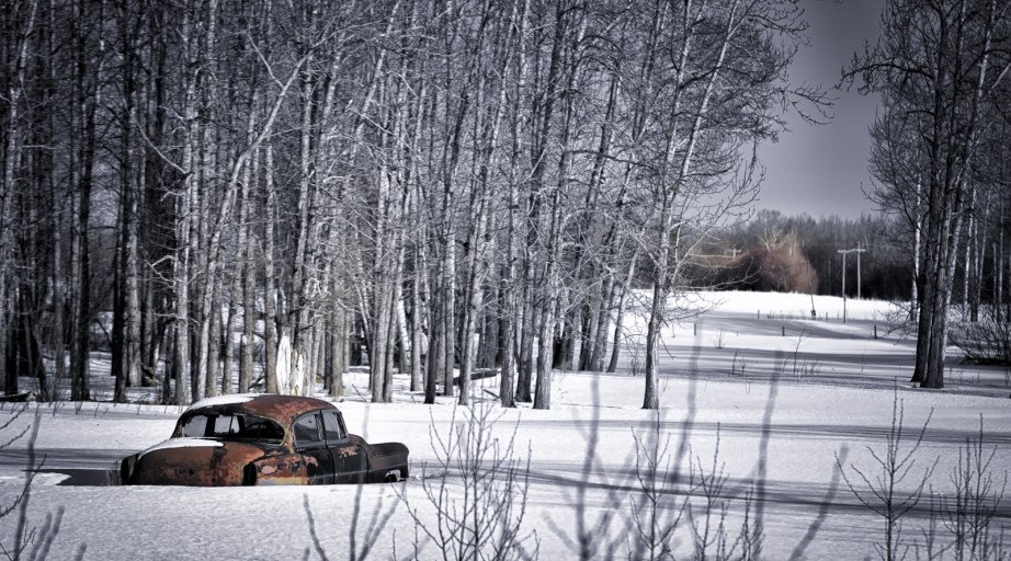 Sedan Along Path - Valleyview, Alberta 1