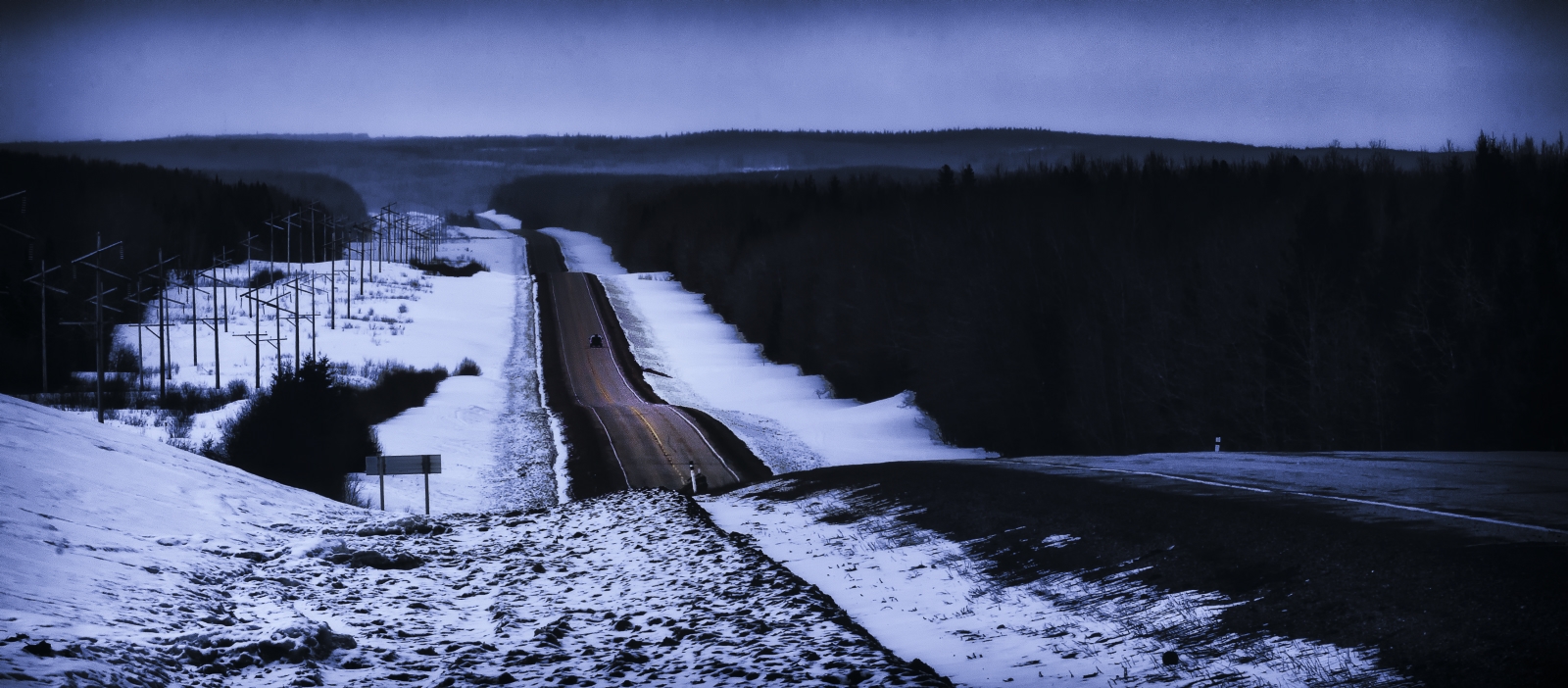 Aways Down the Twin Lakes Hill - Twin Lakes, Alberta
