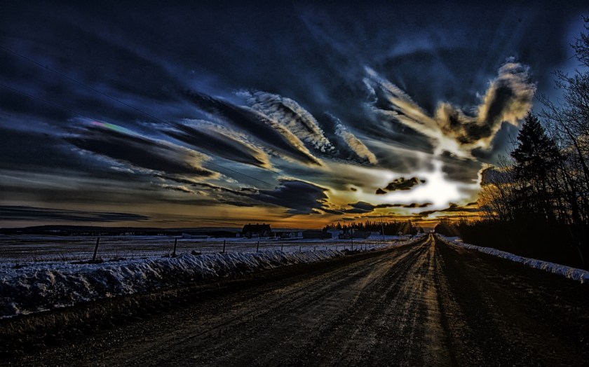 Country Road Sunset - Mayerthorpe, Alberta