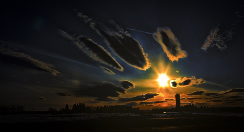 Farm Silo Silhouette - Mayerthorpe, Alberta