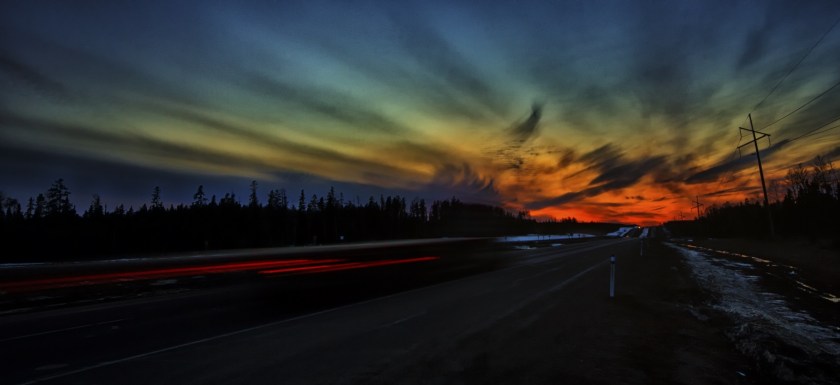 Sunset - Whitecourt to Valleyview, Alberta