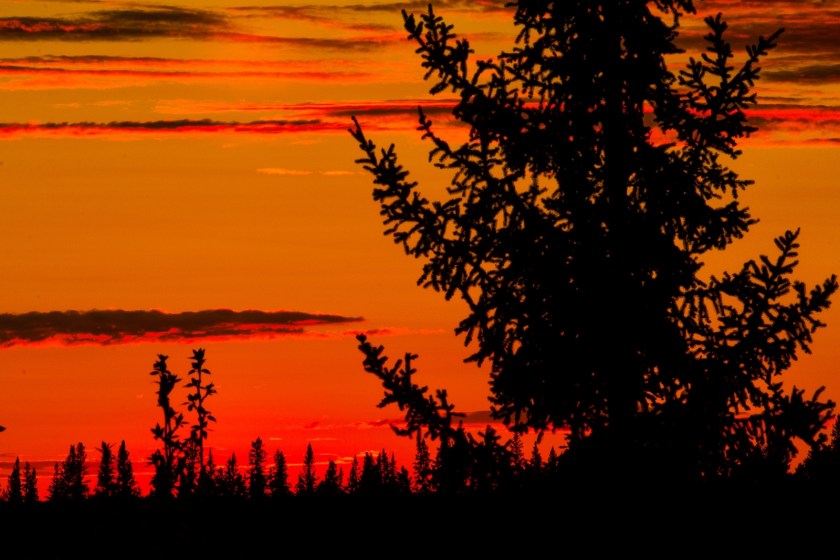 Sunset Above the Peace River - Fort Vermilion, Alberta