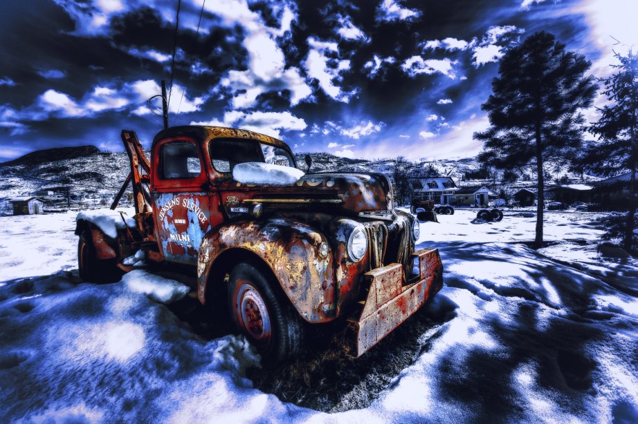 HDR - 1947 Ford One Tonne Tow Truck, McLure, British Columbia