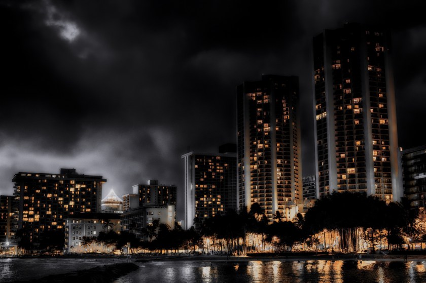 Waikiki Beach At Night