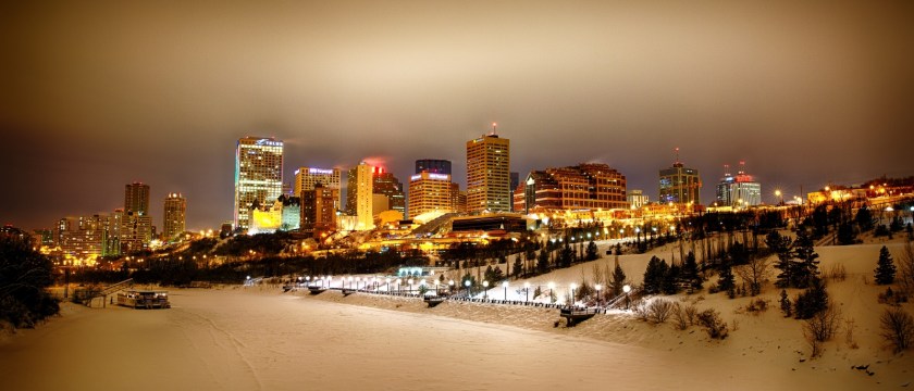 Downtown Edmonton from Cloverdale Walkway Bridge - Edmonton, Alberta 1