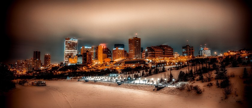 Downtown Edmonton from Cloverdale Walkway Bridge - Edmonton, Alberta 2